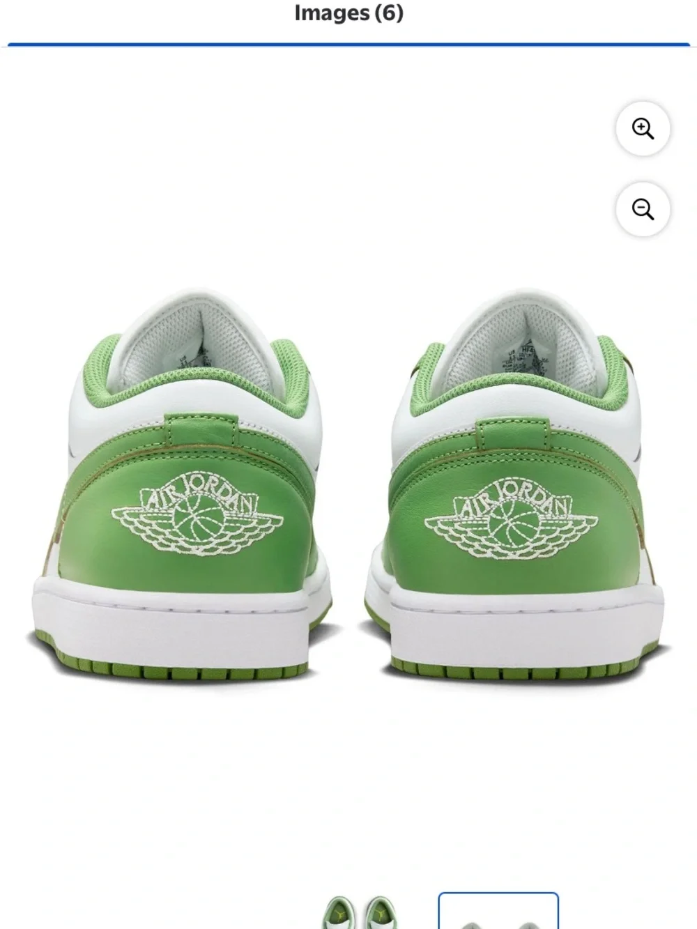 NIB Nike Air Jordan Low - White/Green Men's Sneakers size 9
